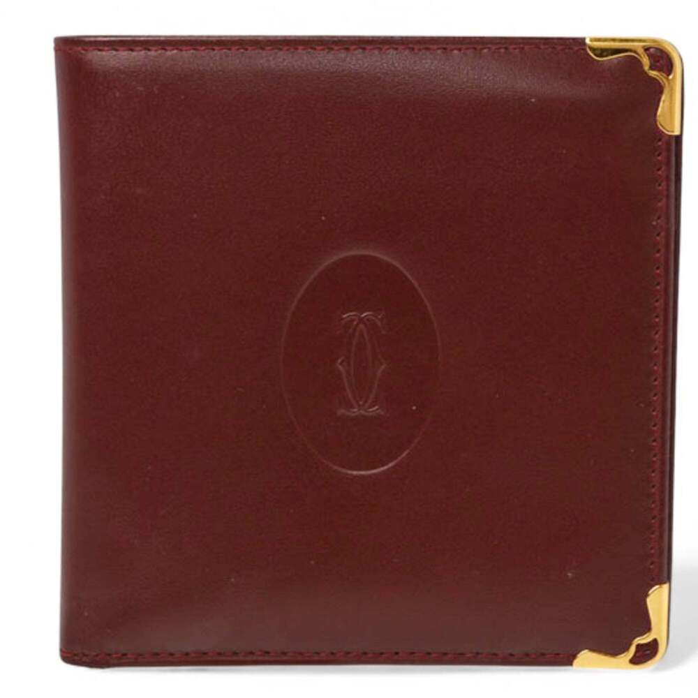 Cartier Men's Must de Bi-fold Wallet, Bordeaux, 73184192